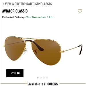 Ray Ban Aviator Classic Sunglasses